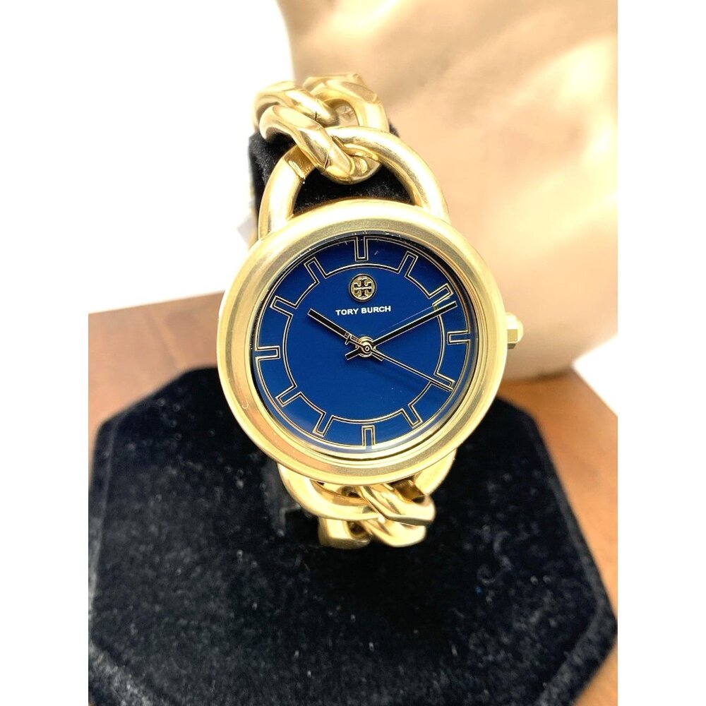 Tory Burch Women's Watch TBW7212 Ravello Quartz Blue Dial Gold Steel 32mm